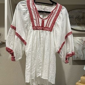 Max Studio embroidered Game Day top